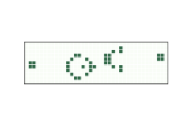 "Figure 8.5: Gosper’s glider gun, which produces a stream of gliders."