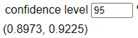 Plus Four confidence interval output