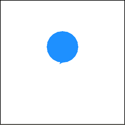 Image of a blue circle drawn with Python Turtle