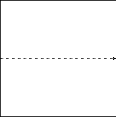 Image of dashed line drawn with Python Turtle