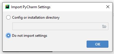This is a screenshot of the Import PyCharm Settings page for the PyCharm Setup Manager.
